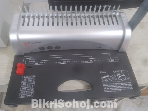 Five Crown Comb Spiral Binding Machine